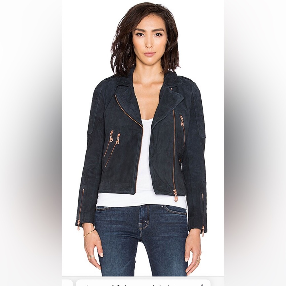 Suede leather jacket